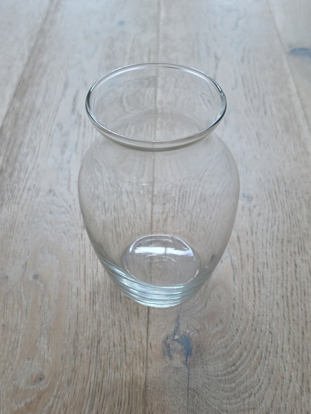 Clear Glass Decorative Vase - Classic Bulb Shape